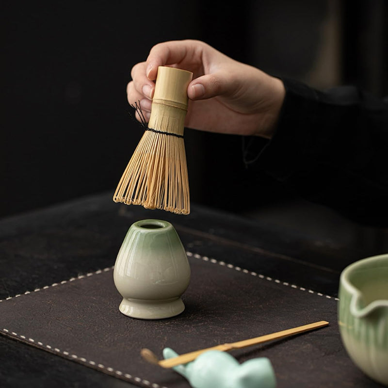 JIKANNOYA 抹茶 セット matcha set 茶道具 4点セット陶器 抹茶茶碗 bowl 茶杓 茶せん 百本立 whisk 茶筅立て くせ直し お手入れも簡単 初心者 自宅用 ceremony 母の日 父の日 誕生日 贈り物 gift おしゃれ cute 高級 おうち時間グッズ CJ169