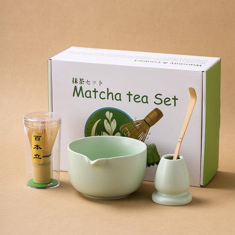 JIKANNOYA 抹茶セット 自宅用 茶道具 初心者 抹茶 セット お点前セット 陶器 抹茶 抹茶茶碗 茶杓 茶杓立て 茶せん 百本立 茶筅立て くせ直し 綿茶巾 抹茶篩 茶道セット matcha set for beginners お手入れも簡単 母の日 父の日 誕生日 贈り物セット ギフトボックス包装 AQCJ62