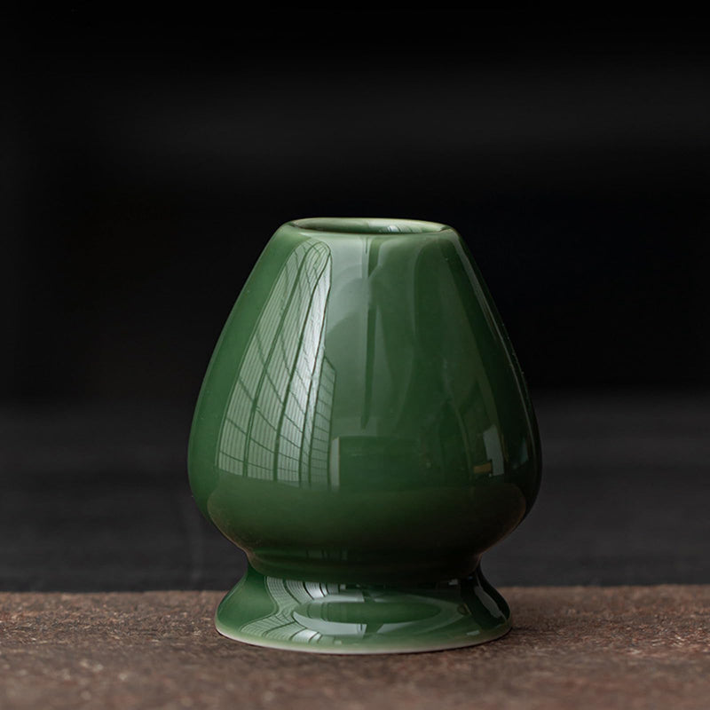 JIKANNOYA 抹茶セット 茶道具 初心者 お点前セット 7点セット 茶杓 茶筅 茶せん 百本立 茶筅立て くせ直し 抹茶篩 綿茶巾 陶器茶杓立て お手入れも簡単 母の日 父の日 誕生日 贈り物 AQCJ34