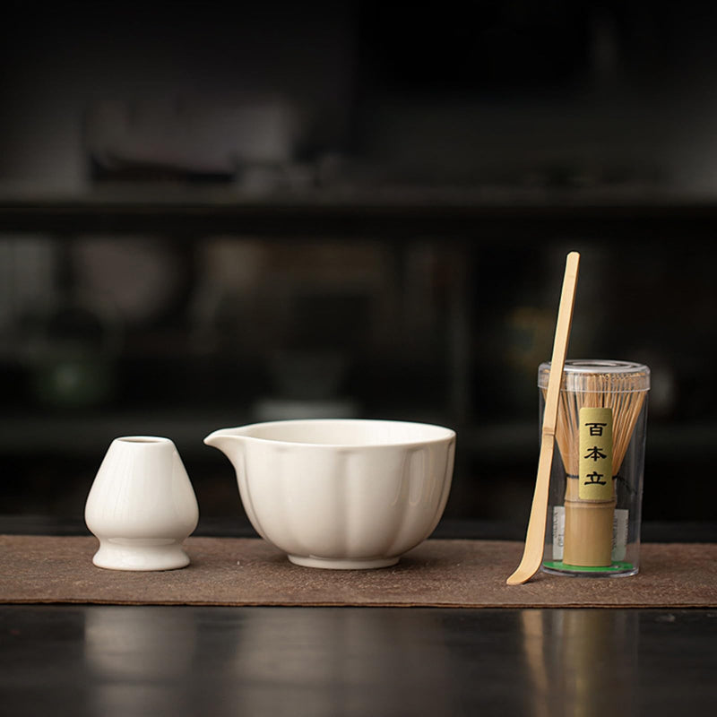 JIKANNOYA 抹茶セット 抹茶 セット 自宅用 茶道具 初心者 お点前セット 抹茶 陶器 抹茶茶碗 茶杓 茶杓立て 茶せん 百本立 茶筅立て くせ直し 綿茶巾 抹茶篩 茶道セット matcha set for beginners お手入れも簡単 母の日 父の日 誕生日 贈り物 おしゃれ 500ml AQCJ85