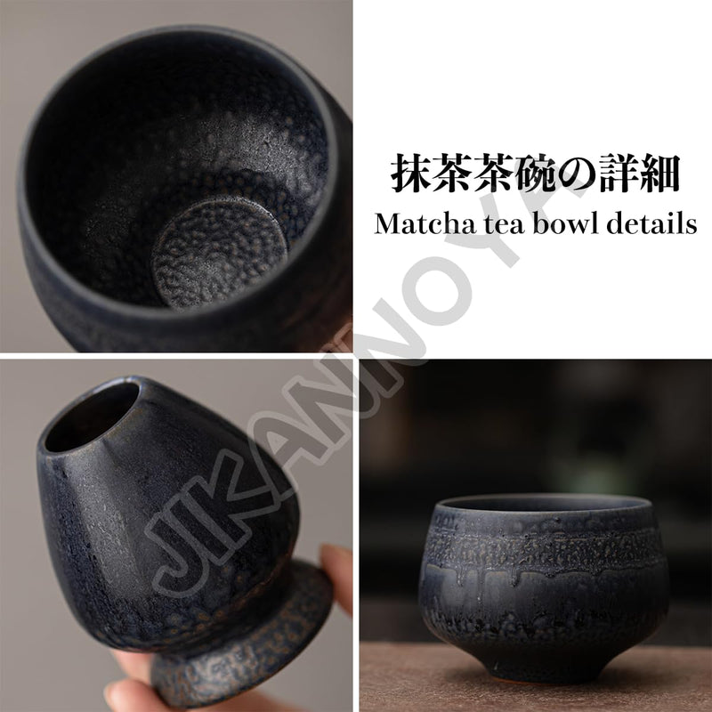 JIKANNOYA 抹茶 セット 茶道具 茶道セット 初心者 抹茶セット matcha set ceremony for beginners お点前セット whisk chasen 抹茶 陶器 抹茶茶碗 茶杓 茶杓立て 茶せん 茶筅 百本立 茶筅立て くせ直し 綿茶巾 抹茶篩 お手入れも簡単 自宅用 母の日 父の日 誕生日 プレゼント 贈り物 おしゃれ AQCJ117