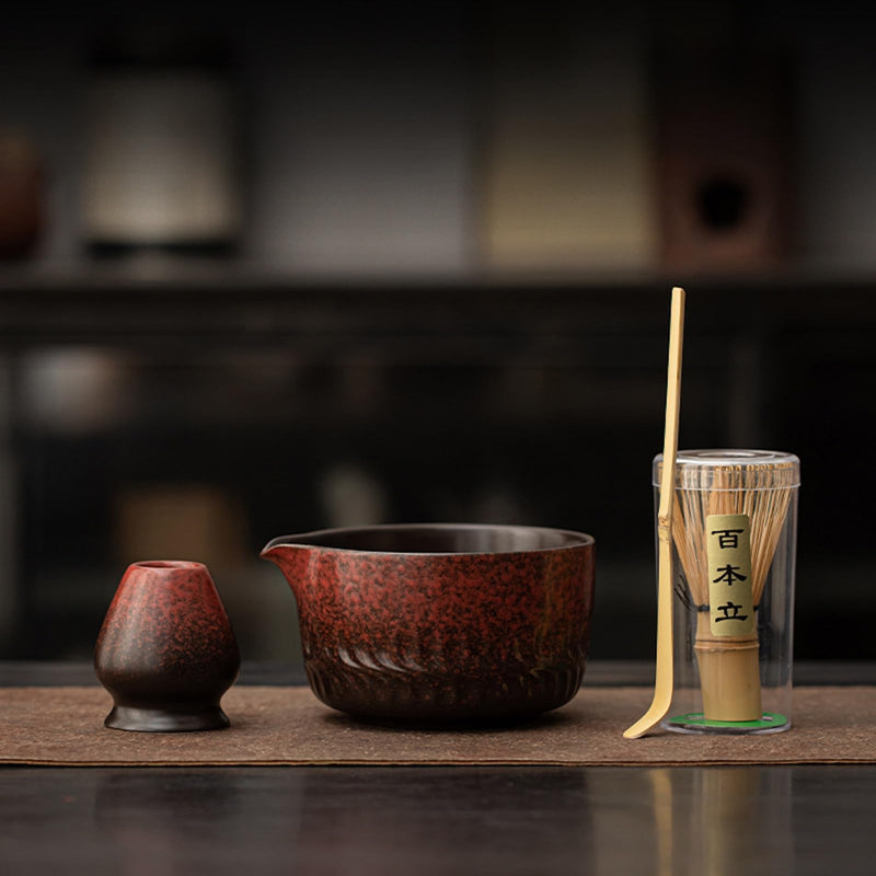 JIKANNOYA 抹茶 セット 茶道具 茶道セット 初心者 抹茶セット matcha set ceremony for beginners お点前セット whisk chasen 抹茶 陶器 抹茶茶碗 茶杓 茶杓立て 茶せん 茶筅 百本立 茶筅立て くせ直し 綿茶巾 抹茶篩 お手入れも簡単 自宅用 母の日 父の日 誕生日 プレゼント 贈り物 おしゃれ AQCJ118
