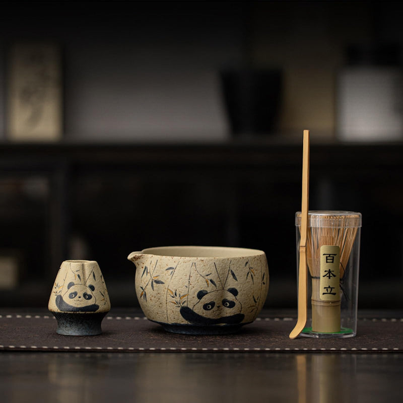 JIKANNOYA 抹茶 セット matcha set 茶道具 4点セット陶器 抹茶茶碗 bowl 茶杓 茶杓立て 茶せん 百本立 whisk 茶筅立て くせ直し 綿茶巾 抹茶篩 お手入れも簡単 初心者 自宅用 ceremony 母の日 父の日 誕生日 贈り物 gift おしゃれ cute 高級 CJ147