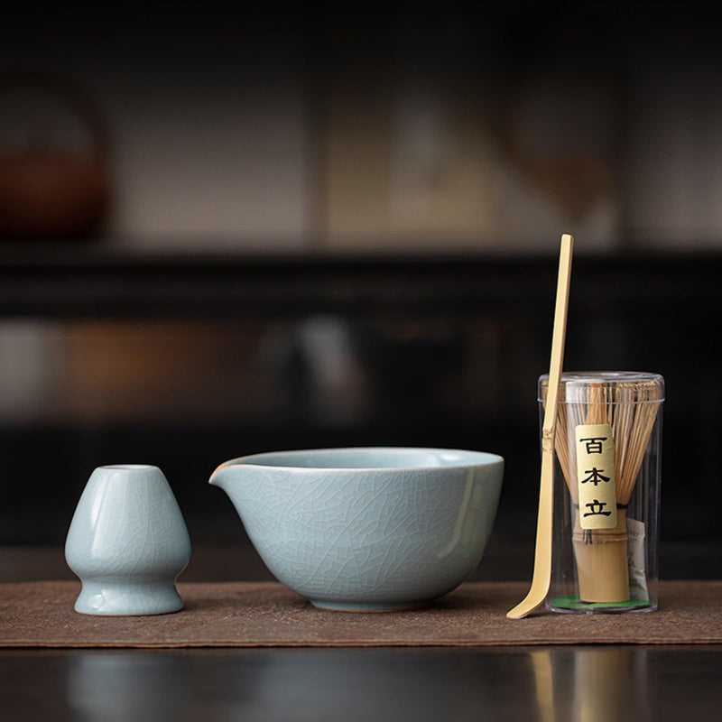 JIKANNOYA 抹茶 セット 抹茶セット 自宅用 茶道具 初心者 お点前セット 抹茶 陶器 抹茶茶碗 茶杓 茶杓立て 茶せん 百本立 茶筅立て くせ直し 綿茶巾 抹茶篩 茶道セット matcha set for beginners お手入れも簡単 母の日 父の日 誕生日 贈り物 おしゃれ AQCJ107