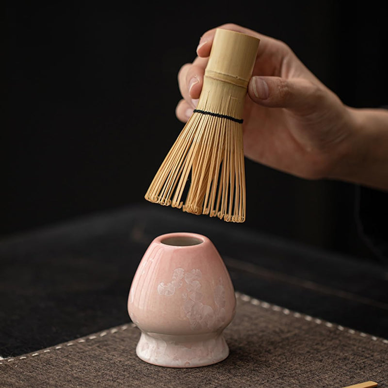 JIKANNOYA 抹茶セット 抹茶 セット 自宅用 茶道具 初心者 お点前セット 抹茶 陶器 抹茶茶碗 茶杓 ネコ茶杓立て 茶せん 百本立 茶道セット matcha set for beginners お手入れも簡単 母の日 父の日 誕生日 贈り物 おしゃれ 8点セット 氷裂貫入釉薬シリーズ CJ160