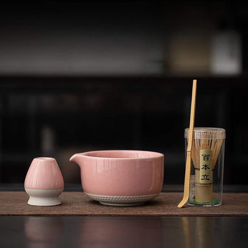 JIKANNOYA 抹茶 セット matcha set 初心者 茶道具 4点セット 陶器 抹茶茶碗 bowl 茶杓 茶せん 百本立 whisk 茶筅立て くせ直し お手入れも簡単 自宅用 ceremony 母の日 父の日 誕生日 贈り物 gift おしゃれ cute 高級 おうち時間グッズ CJ186