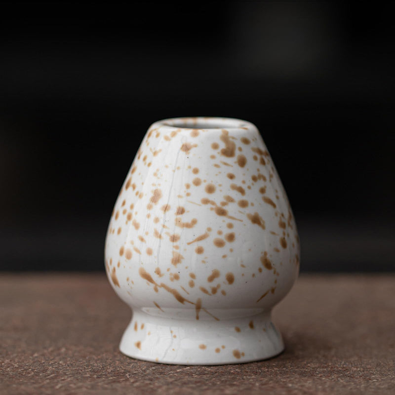 JIKANNOYA 抹茶セット 茶道具 初心者 自宅用 お点前セット 4点セット 茶杓 茶筅 茶せん 百本立 茶筅立て くせ直し 抹茶篩 綿茶巾 陶器茶杓立て お手入れも簡単 母の日 父の日 誕生日 贈り物 おしゃれ AQCJ50