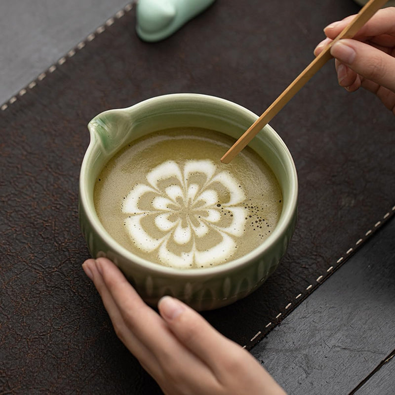 JIKANNOYA 抹茶 セット matcha set 茶道具 4点セット陶器 抹茶茶碗 bowl 茶杓 茶せん 百本立 whisk 茶筅立て くせ直し お手入れも簡単 初心者 自宅用 ceremony 母の日 父の日 誕生日 贈り物 gift おしゃれ cute 高級 おうち時間グッズ CJ169