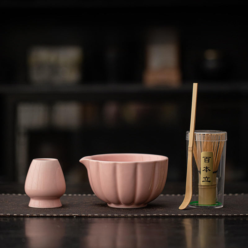 JIKANNOYA 抹茶 セット matcha set 初心者 茶道具 4点セット 陶器 抹茶茶碗 bowl 茶杓 茶せん 百本立 whisk 茶筅立て くせ直し お手入れも簡単 自宅用 ceremony 母の日 父の日 誕生日 贈り物 gift おしゃれ cute 高級 おうち時間グッズ CJ190