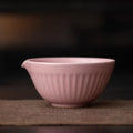 抹茶茶碗(縦線ピンク)