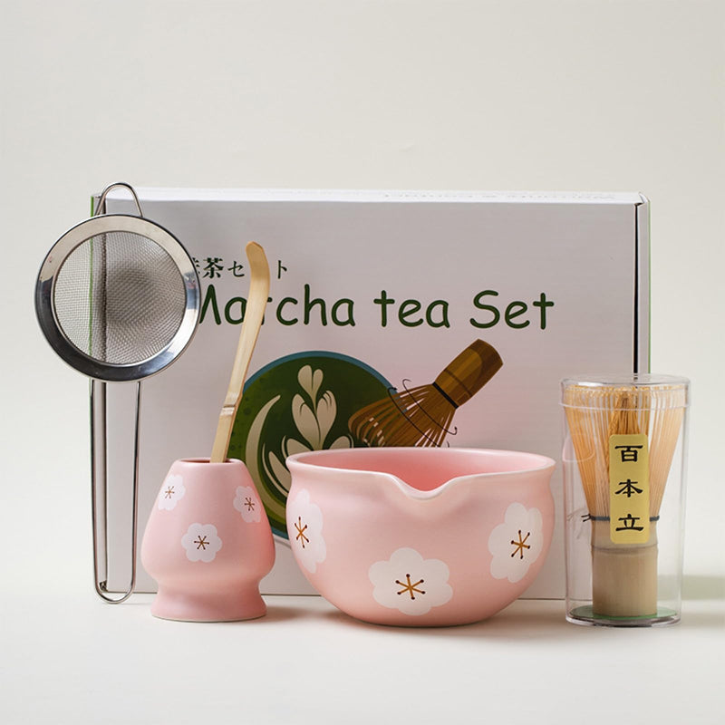 JIKANNOYA 抹茶 セット 抹茶セット 自宅用 茶道具 初心者 お点前セット 抹茶 陶器 抹茶茶碗 茶杓 茶杓立て 茶せん 百本立 茶筅立て くせ直し 綿茶巾 抹茶篩 茶道セット matcha set for beginners お手入れも簡単 母の日 父の日 誕生日 贈り物セット おしゃれ 500ml AQCJ60