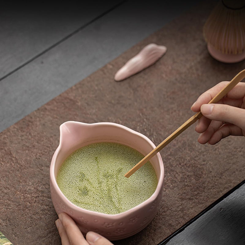 JIKANNOYA 抹茶セット 抹茶 セット 自宅用 茶道具 初心者 お点前セット 抹茶 陶器 抹茶茶碗 茶杓 茶杓立て 茶せん 百本立 茶筅立て くせ直し 綿茶巾 抹茶篩 茶道セット matcha set for beginners お手入れも簡単 母の日 父の日 誕生日 贈り物 おしゃれ 桜柄 CJ206
