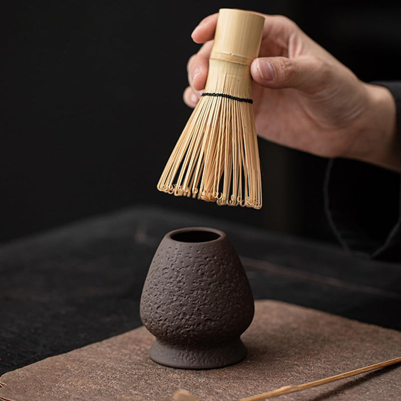 JIKANNOYA 抹茶 セット matcha set 茶道具 4点セット陶器 抹茶茶碗 bowl 茶杓 茶せん 百本立 whisk 茶筅立て くせ直し お手入れも簡単 初心者 自宅用 ceremony 母の日 父の日 誕生日 贈り物 gift おしゃれ cute 高級 おうち時間グッズ CJ155