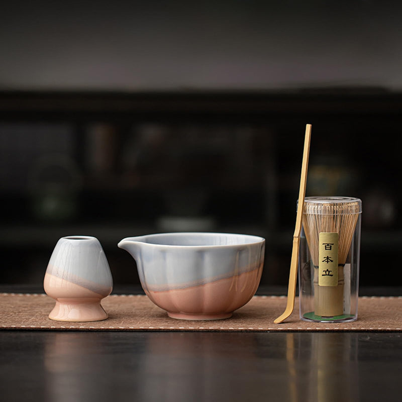 JIKANNOYA 抹茶セット 抹茶 セット 自宅用 茶道具 初心者 お点前セット 抹茶 陶器 抹茶茶碗 茶杓 茶杓立て 茶せん 百本立 茶筅立て くせ直し 綿茶巾 抹茶篩 茶道セット matcha set for beginners お手入れも簡単 母の日 父の日 誕生日 贈り物 おしゃれ 500ml AQCJ89