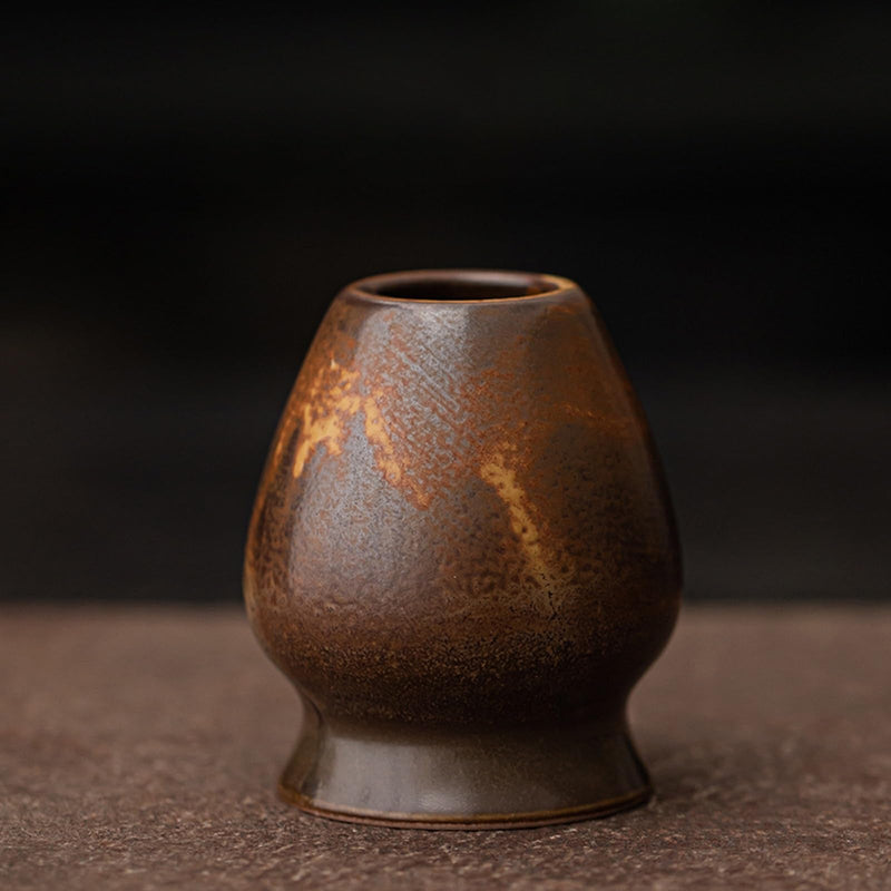 JIKANNOYA 抹茶セット 茶道具 初心者 自宅用 お点前セット 4点セット 茶杓 茶筅 茶せん 百本立 茶筅立て くせ直し 抹茶篩 綿茶巾 陶器茶杓立て お手入れも簡単 母の日 父の日 誕生日 贈り物 おしゃれ AQCJ78