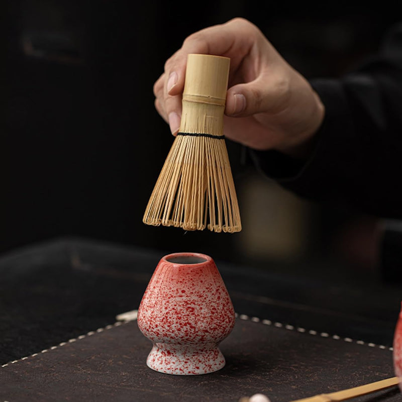 JIKANNOYA 抹茶 セット matcha set 初心者 茶道具 4点セット 陶器 抹茶茶碗 bowl 茶杓 茶せん 百本立 whisk 茶筅立て くせ直し お手入れも簡単 自宅用 ceremony 母の日 父の日 誕生日 贈り物 gift おしゃれ cute 高級 おうち時間グッズ CJ183