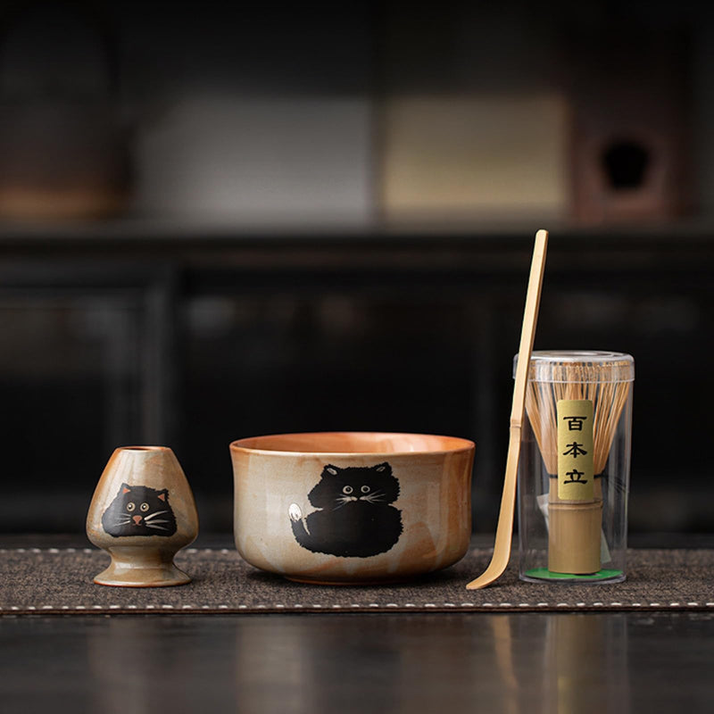 JIKANNOYA 抹茶セット 抹茶 セット 自宅用 茶道具 初心者 お点前セット 抹茶 陶器 抹茶茶碗 茶杓 茶杓立て 茶せん 百本立 茶筅立て くせ直し 綿茶巾 抹茶篩 茶道セット matcha set for beginners お手入れも簡単 母の日 父の日 誕生日 贈り物 おしゃれ 600ml AQCJ87