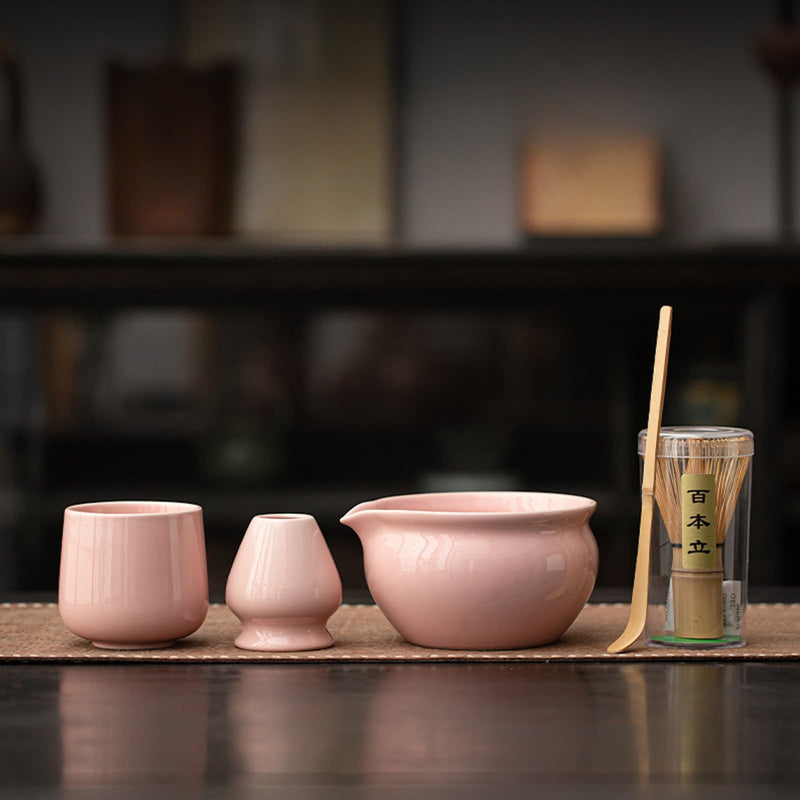JIKANNOYA 抹茶セット 抹茶 セット 自宅用 茶道具 初心者 お点前セット 抹茶 陶器 抹茶茶碗 茶杓 茶杓立て 茶せん 百本立 茶筅立て くせ直し 綿茶巾 抹茶篩 茶道セット matcha set for beginners お手入れも簡単 母の日 父の日 誕生日 贈り物 おしゃれ 550ml AQCJ102
