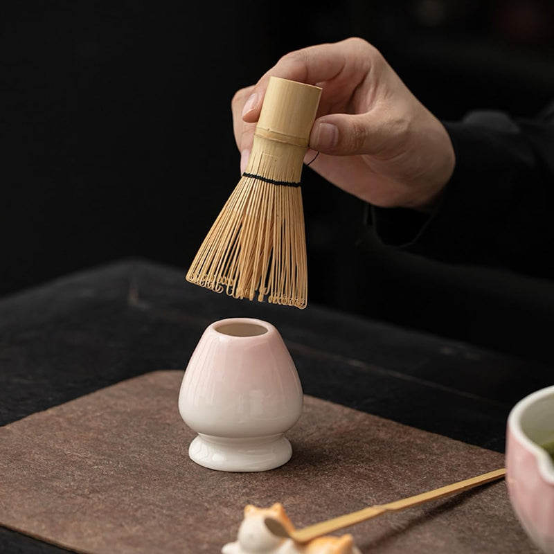 JIKANNOYA 抹茶 セット matcha set 茶道具 4点セット陶器 抹茶茶碗 bowl 茶杓 茶杓立て 茶せん 百本立 whisk 茶筅立て くせ直し 綿茶巾 抹茶篩 お手入れも簡単 初心者 自宅用 ceremony 母の日 父の日 誕生日 贈り物 gift おしゃれ cute 高級 CJ142