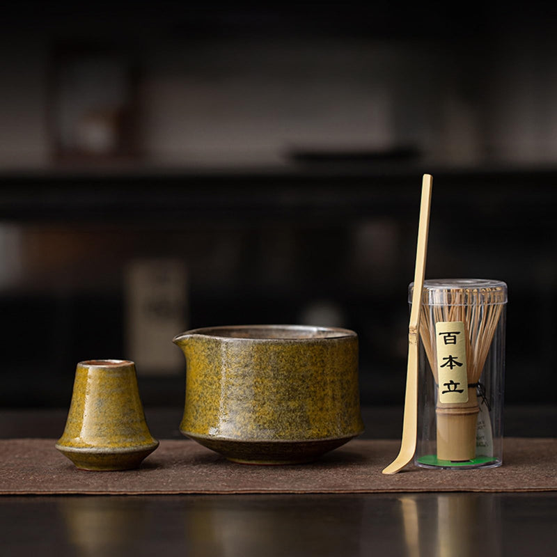 JIKANNOYA 抹茶 セット 抹茶セット 自宅用 茶道具 初心者 お点前セット 抹茶 陶器 抹茶茶碗 茶杓 茶杓立て 茶せん 百本立 茶筅立て くせ直し 綿茶巾 抹茶篩 茶道セット matcha set for beginners お手入れも簡単 母の日 父の日 誕生日 贈り物 おしゃれ AQCJ109