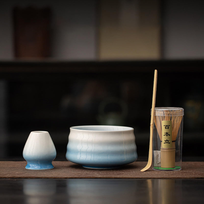 JIKANNOYA 抹茶 セット 抹茶セット 自宅用 茶道具 初心者 お点前セット 抹茶 陶器 抹茶茶碗 茶杓 茶杓立て 茶せん 百本立 茶筅立て くせ直し 綿茶巾 抹茶篩 茶道セット matcha set for beginners お手入れも簡単 母の日 父の日 誕生日 贈り物セット おしゃれ 450ml AQCJ76