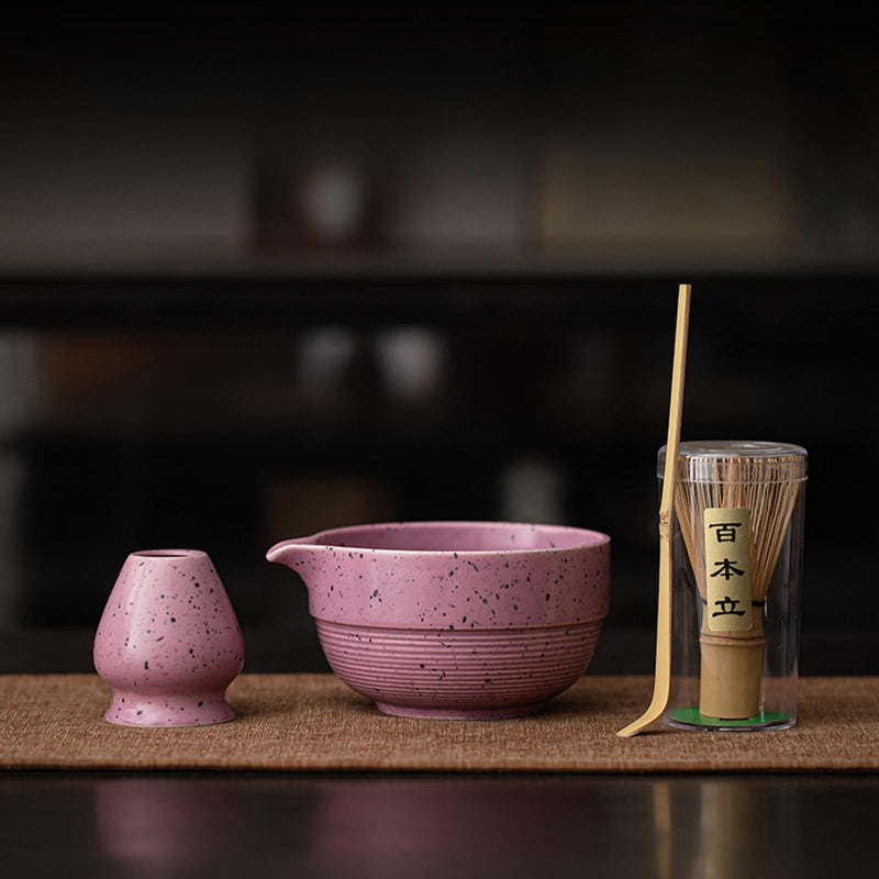 JIKANNOYA 抹茶セット 抹茶 セット 自宅用 茶道具 初心者 お点前セット 抹茶 陶器 抹茶茶碗 茶杓 茶杓立て 茶せん 百本立 茶筅立て くせ直し 綿茶巾 抹茶篩 茶道セット matcha set for beginners お手入れも簡単 母の日 父の日 誕生日 贈り物 おしゃれ AQCJ106