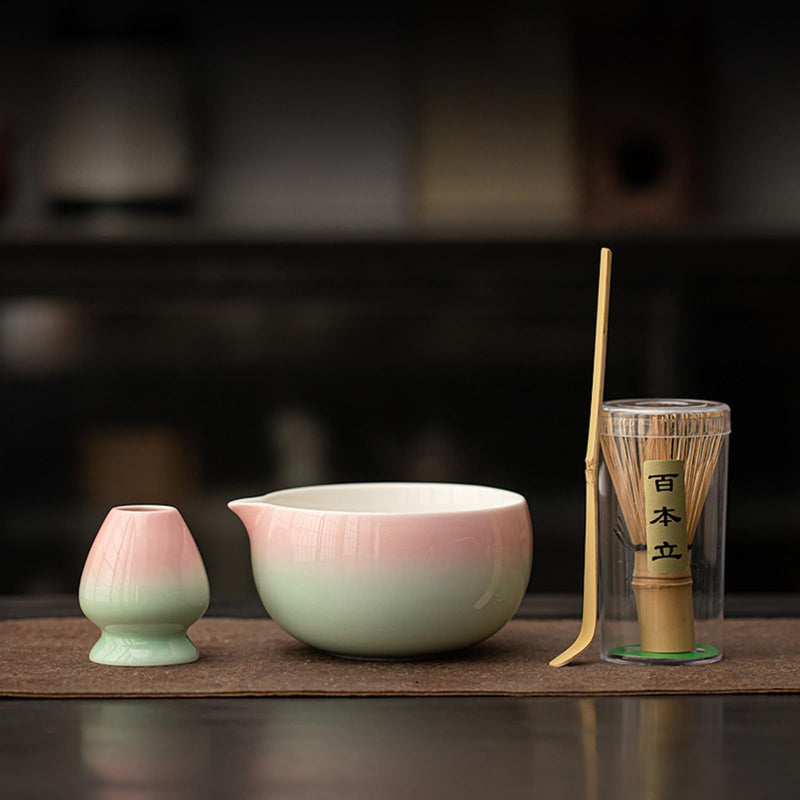 JIKANNOYA 抹茶セット 抹茶 セット 自宅用 茶道具 初心者 お点前セット 抹茶 陶器 抹茶茶碗 茶杓 茶杓立て 茶せん 百本立 茶筅立て くせ直し 綿茶巾 抹茶篩 茶道セット matcha set for beginners お手入れも簡単 母の日 父の日 誕生日 贈り物 おしゃれ 550ml AQCJ119