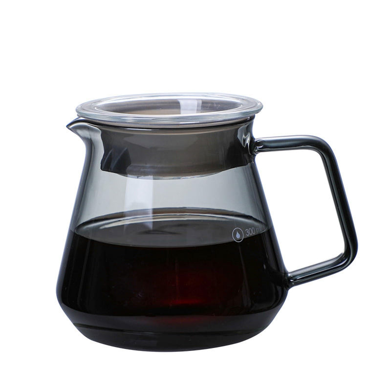JIKANNOYA コーヒードリッパー ハンドドリップセット コーヒーサーバー 割れない 高ホウ素シリカガラス材料 耐熱ガラス 直火対応 耐寒性 クルミ材 ドリッパー ダイヤモンド 電子レンジ·食洗機対応 コーヒー用品 目盛り付き 洗いやすい 多用途 家用 喫茶店 1~4杯用 AQKF23