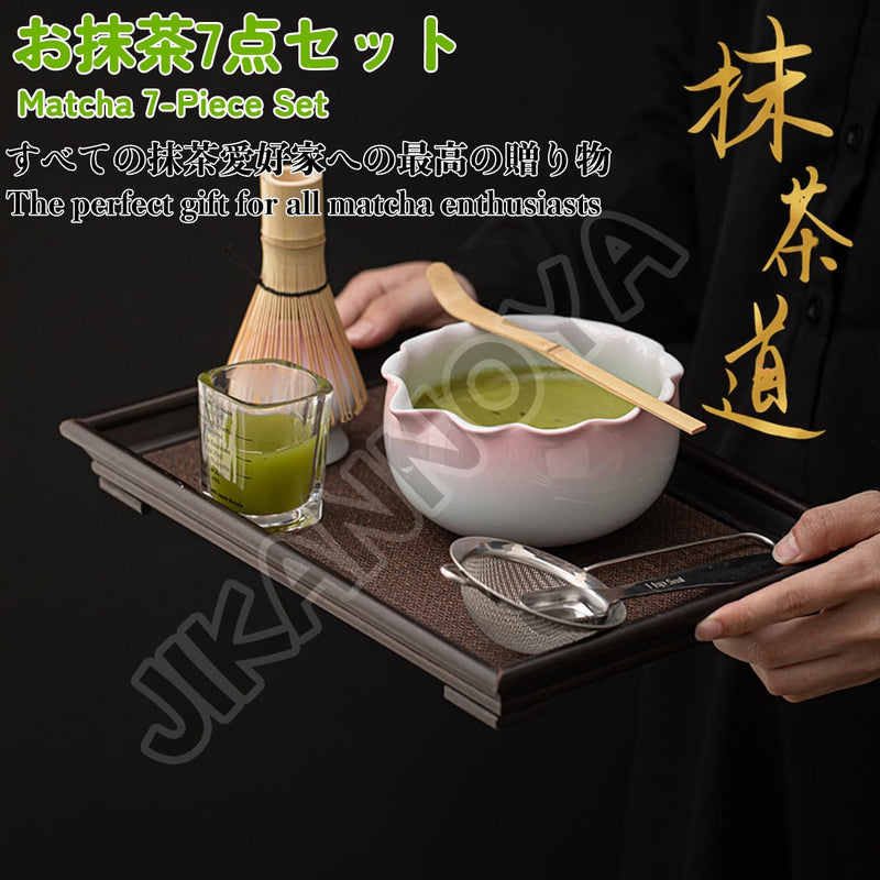 JIKANNOYA 抹茶セット 抹茶 セット 自宅用 茶道具 初心者 お点前セット 抹茶 陶器 抹茶茶碗 茶杓 茶せん 百本立 茶筅立て くせ直し 茶道セット matcha set for beginners お手入れも簡単 母の日 父の日 誕生日 贈り物 おしゃれ CJ218