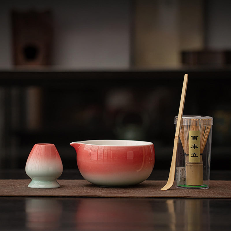 JIKANNOYA 抹茶 セット 抹茶セット 自宅用 茶道具 初心者 お点前セット 抹茶 陶器 抹茶茶碗 茶杓 茶杓立て 茶せん 百本立 茶筅立て くせ直し 綿茶巾 抹茶篩 茶道セット matcha set for beginners お手入れも簡単 母の日 父の日 誕生日 贈り物セット おしゃれ 550ml AQCJ79