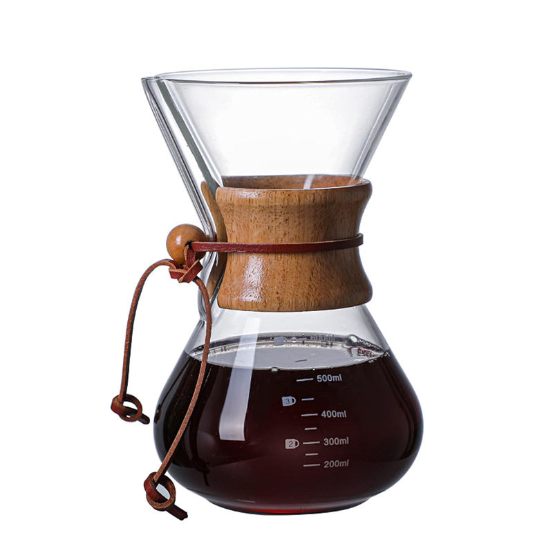 JIKANNOYA コーヒーサーバー 割れない 400ml 高ホウ素シリカガラス材料 目盛付き 直火対応 コーヒーポット 透明 電子レンジ 食洗機対応 コーヒー用品 使いやすい 洗いやすい 多用途 家用 喫茶店 1~3杯用