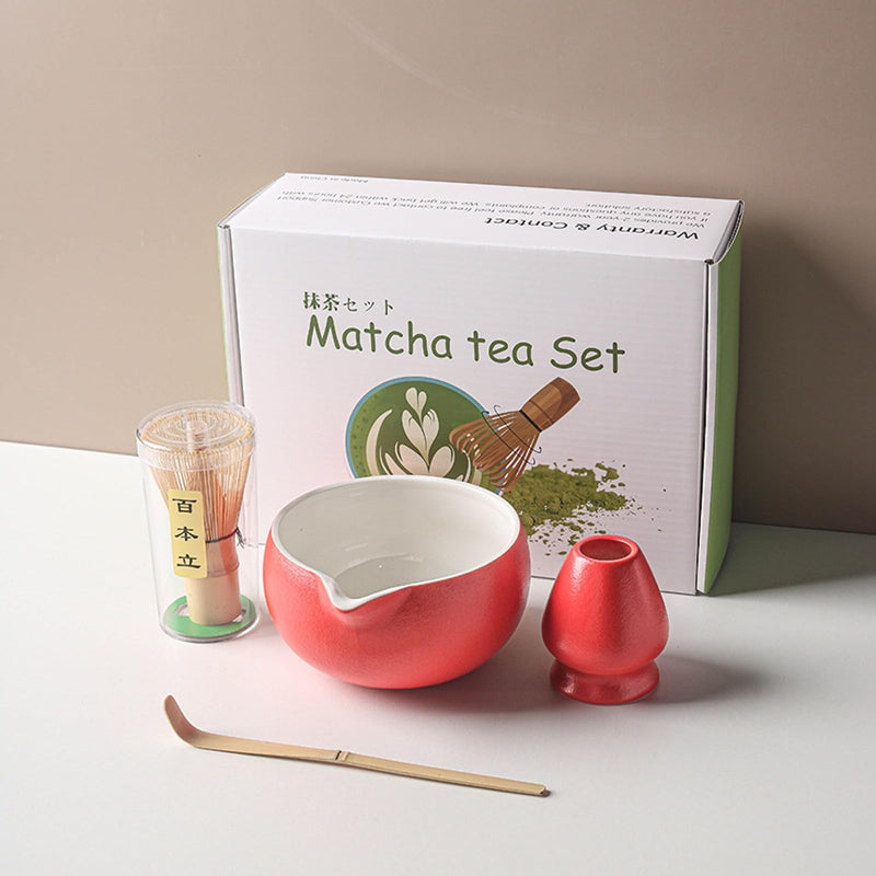 JIKANNOYA 抹茶セット 自宅用 抹茶 セット 茶道具 初心者 お点前セット 抹茶 陶器 抹茶茶碗 注ぎ口付き 茶杓 茶杓立て 茶せん 百本立 茶筅立て くせ直し 綿茶巾 抹茶篩 茶道セット matcha set for beginners お手入れも簡単 母の日 父の日 誕生日 贈り物 おしゃれ 500ml AQCJ66