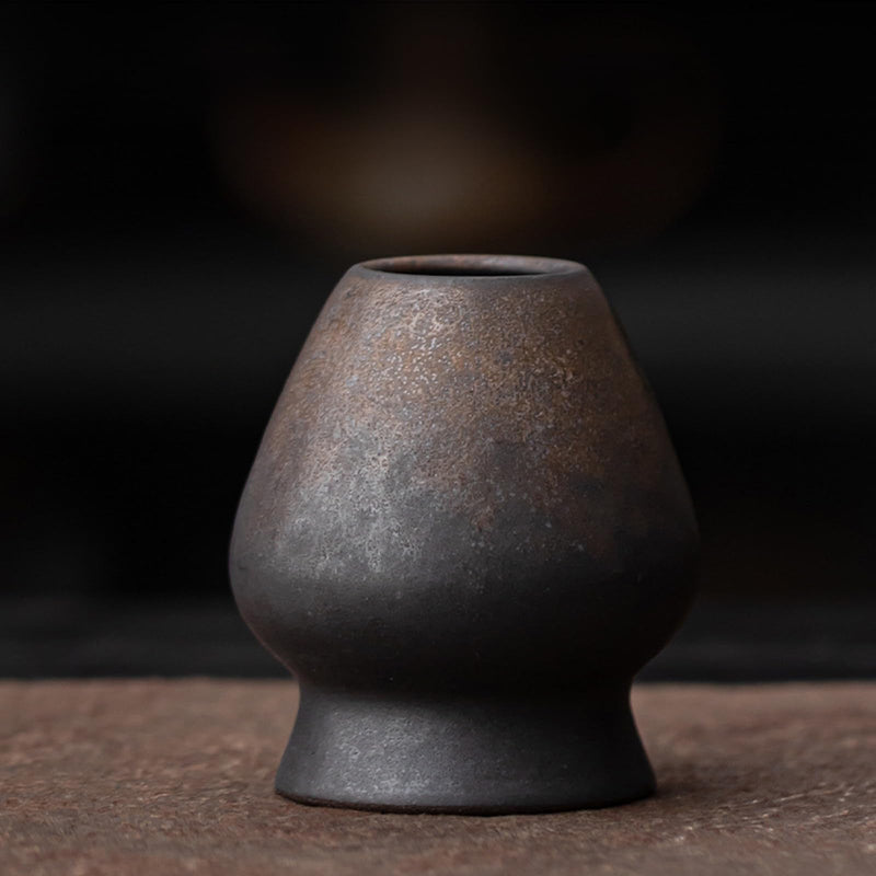 JIKANNOYA 抹茶セット 茶道具 初心者 自宅用 お点前セット 4点セット 茶杓 茶筅 茶せん 百本立 茶筅立て くせ直し 抹茶篩 綿茶巾 陶器茶杓立て お手入れも簡単 母の日 父の日 誕生日 贈り物 おしゃれ AQCJ55