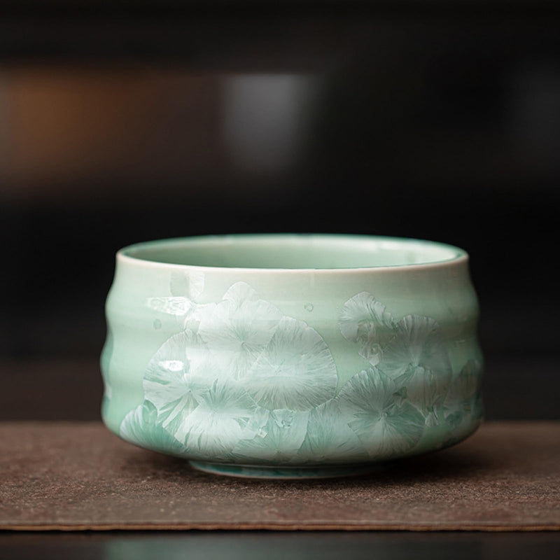 JIKANNOYA 抹茶 セット 抹茶セット 自宅用 茶道具 初心者 お点前セット 抹茶 陶器 抹茶茶碗 茶杓 茶杓立て 茶せん 百本立 茶筅立て くせ直し 綿茶巾 抹茶篩 茶道セット matcha set for beginners お手入れも簡単 母の日 父の日 誕生日 贈り物 おしゃれ 氷花柄 650ml AQCJ104