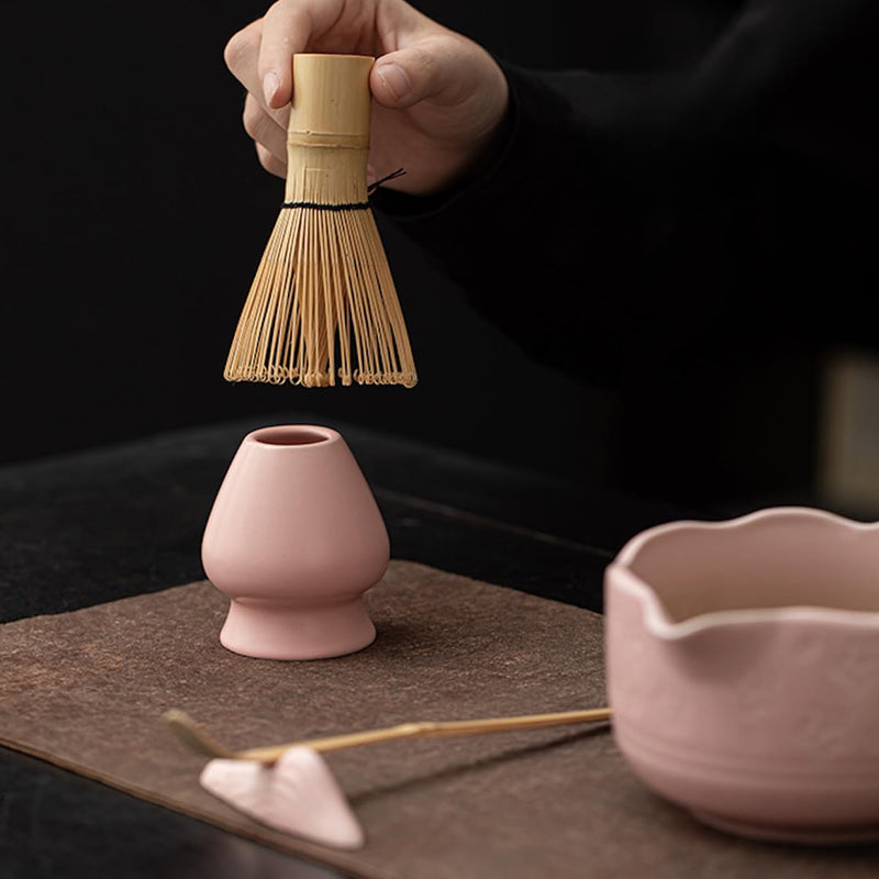 JIKANNOYA 抹茶セット 抹茶 セット 自宅用 茶道具 初心者 お点前セット 抹茶 陶器 抹茶茶碗 茶杓 茶杓立て 茶せん 百本立 茶筅立て くせ直し 綿茶巾 抹茶篩 茶道セット matcha set for beginners お手入れも簡単 母の日 父の日 誕生日 贈り物 おしゃれ 桜柄 CJ206