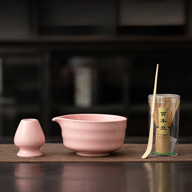 JIKANNOYA 抹茶 セット matcha set 茶道具 4点セット 抹茶茶碗 bowl 茶杓 茶せん 百本立 whisk 茶筅立て くせ直し お手入れも簡単 初心者 自宅用 ceremony 母の日 父の日 誕生日 贈り物 gift 持ち運び おしゃれ cute 高級 おうち時間グッズ CJ196