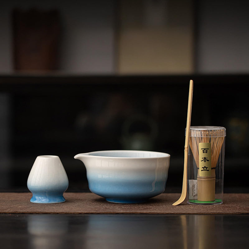 JIKANNOYA 抹茶セット 抹茶 セット 自宅用 茶道具 初心者 お点前セット 抹茶 陶器 抹茶茶碗 茶杓 茶杓立て 茶せん 百本立 茶筅立て くせ直し 綿茶巾 抹茶篩 茶道セット matcha set for beginners お手入れも簡単 母の日 父の日 誕生日 贈り物 おしゃれ 500ml AQCJ98