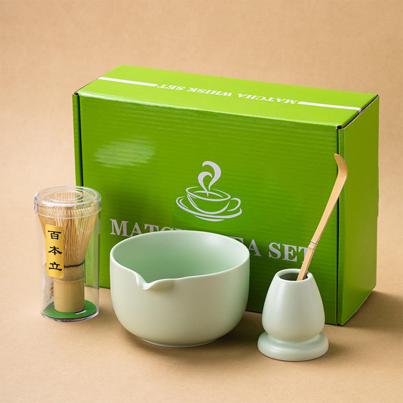 JIKANNOYA 抹茶セット 茶道具 初心者 抹茶 セット お点前セット 陶器 抹茶 抹茶茶碗 茶杓 茶杓立て 茶せん 百本立 茶筅立て くせ直し 綿茶巾 抹茶篩 茶道セット matcha set for beginners お手入れも簡単 母の日 父の日 誕生日 贈り物セット 420ml AQCJ46