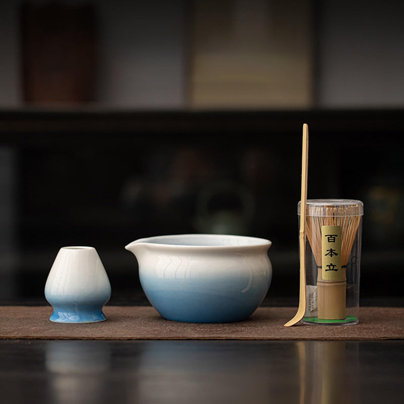 JIKANNOYA 抹茶セット 抹茶 セット 自宅用 茶道具 初心者 お点前セット 抹茶 陶器 抹茶茶碗 茶杓 茶杓立て 茶せん 百本立 茶筅立て くせ直し 綿茶巾 抹茶篩 茶道セット matcha set for beginners お手入れも簡単 母の日 父の日 誕生日 贈り物 おしゃれ 550ml AQCJ92