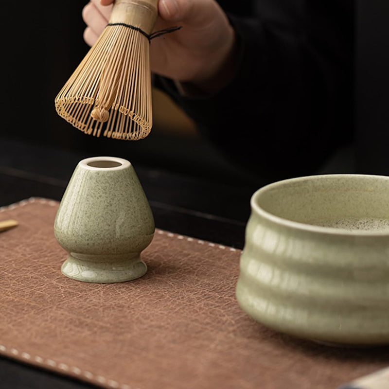 JIKANNOYA 抹茶セット 抹茶 セット 自宅用 茶道具 初心者 お点前セット 抹茶 陶器 抹茶茶碗 茶杓 茶杓立て 茶せん 百本立 茶筅立て くせ直し 綿茶巾 抹茶篩 茶道セット matcha set for beginners お手入れも簡単 母の日 父の日 誕生日 贈り物 おしゃれ 8点セット CJ197