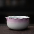 抹茶茶碗(グレイッシュパープル（マルチフラワー）)