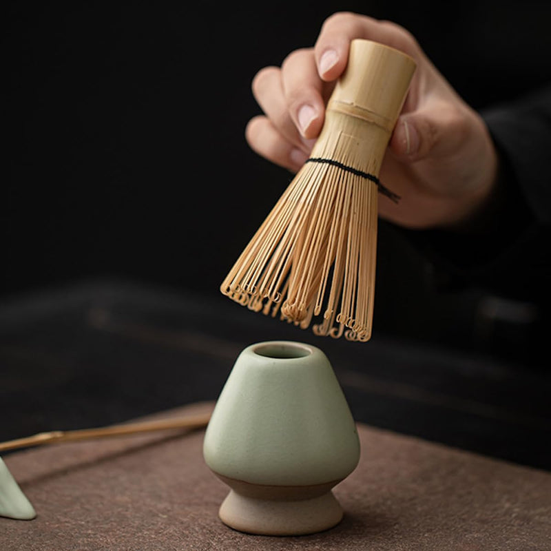 JIKANNOYA 抹茶 セット matcha set 初心者 茶道具 4点セット 陶器 抹茶茶碗 bowl 茶杓 茶せん 百本立 whisk 茶筅立て くせ直し お手入れも簡単 自宅用 ceremony 母の日 父の日 誕生日 贈り物 gift おしゃれ cute 高級 おうち時間グッズ CJ189