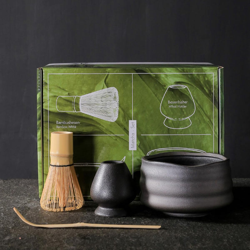 JIKANNOYA 抹茶セット お点前セット 7点セット 茶道具 セット 茶杓 茶筅 茶せん 百本立 茶筅立て くせ直し 抹茶篩 綿茶巾 陶器茶杓立て 初心者 お手入れも簡単 母の日 父の日 誕生日 贈り物 AQCJ09N