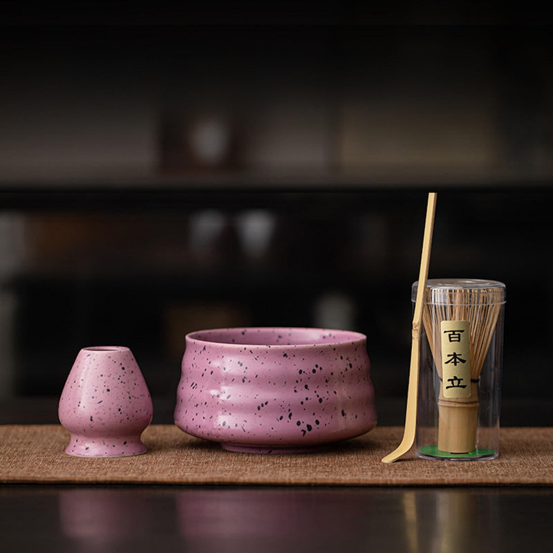 JIKANNOYA 抹茶セット 抹茶 セット 自宅用 茶道具 初心者 お点前セット 抹茶 陶器 抹茶茶碗 茶杓 茶杓立て 茶せん 百本立 茶筅立て くせ直し 綿茶巾 抹茶篩 茶道セット matcha set for beginners お手入れも簡単 母の日 父の日 誕生日 贈り物 おしゃれ AQCJ106
