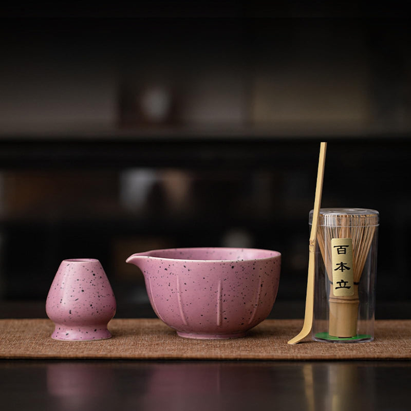 JIKANNOYA 抹茶セット 抹茶 セット 自宅用 茶道具 初心者 お点前セット 抹茶 陶器 抹茶茶碗 茶杓 茶杓立て 茶せん 百本立 茶筅立て くせ直し 綿茶巾 抹茶篩 茶道セット matcha set for beginners お手入れも簡単 母の日 父の日 誕生日 贈り物 おしゃれ AQCJ106