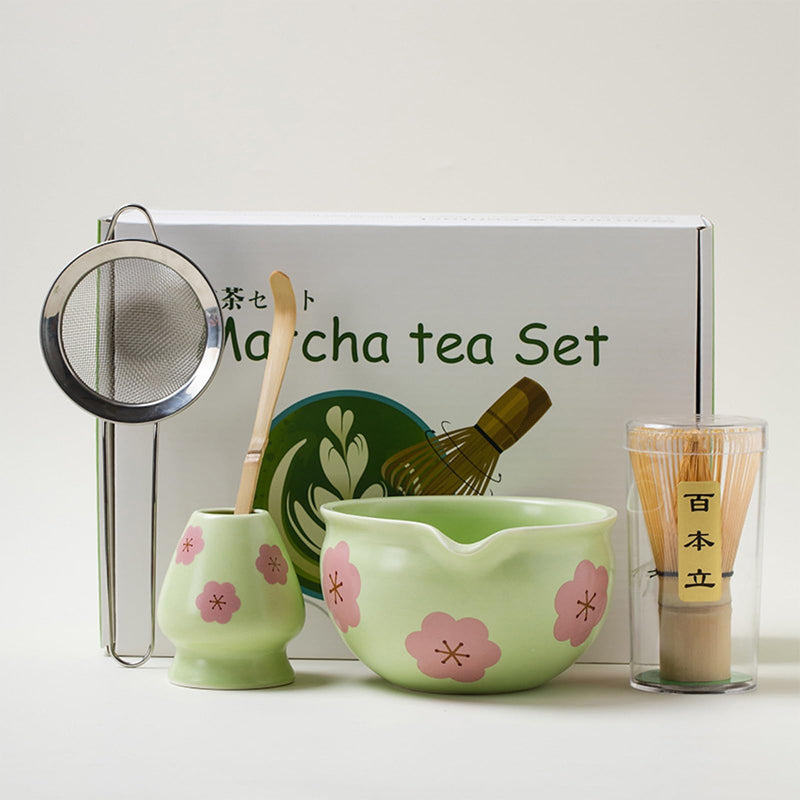 JIKANNOYA 抹茶 セット 抹茶セット 自宅用 茶道具 初心者 お点前セット 抹茶 陶器 抹茶茶碗 茶杓 茶杓立て 茶せん 百本立 茶筅立て くせ直し 綿茶巾 抹茶篩 茶道セット matcha set for beginners お手入れも簡単 母の日 父の日 誕生日 贈り物セット おしゃれ 500ml AQCJ60