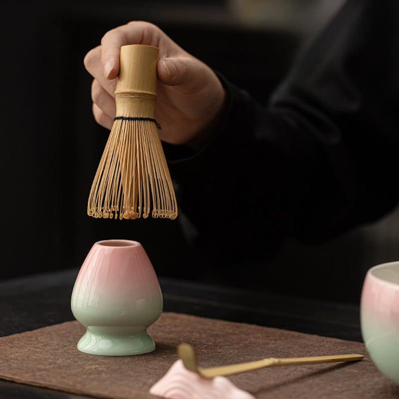JIKANNOYA 抹茶セット 抹茶 セット 自宅用 茶道具 初心者 お点前セット 抹茶 陶器 抹茶茶碗 茶杓 茶せん 百本立 茶筅立て くせ直し 茶道セット matcha set for beginners お手入れも簡単 母の日 父の日 誕生日 贈り物 おしゃれ CJ216
