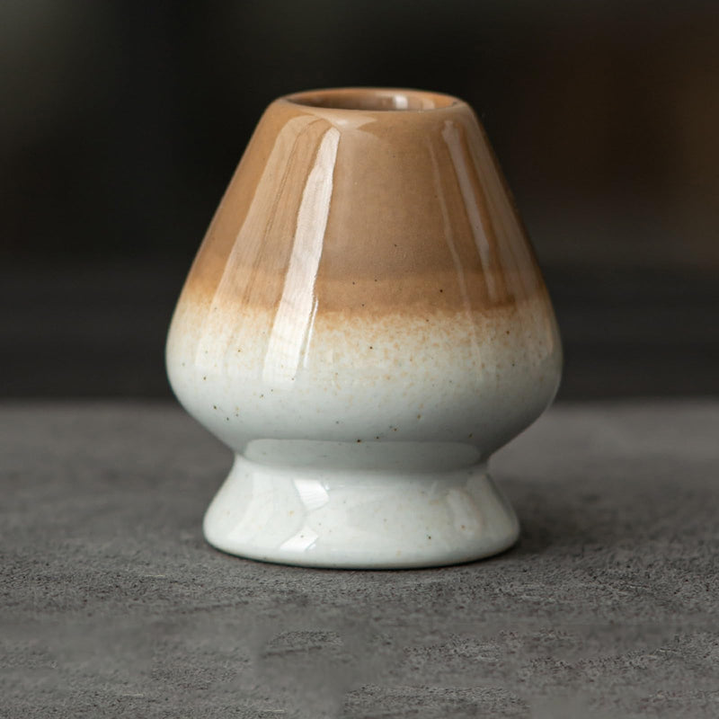 JIKANNOYA 茶道具 セット 抹茶セット お点前セット 4点セット 茶杓 茶筅 茶せん 百本立 茶筅立て くせ直し 初心者 抹茶スターター おうち時間グッズ お手入れも簡単 母の日 父の日 誕生日 贈り物 ブラウン