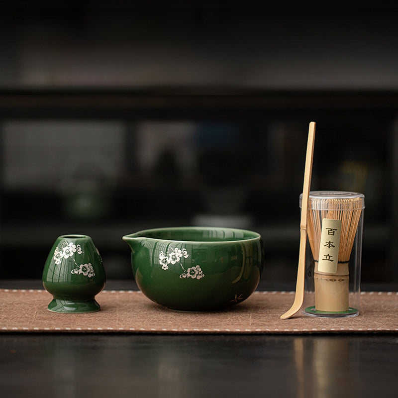 JIKANNOYA 抹茶 セット 抹茶セット 自宅用 茶道具 初心者 お点前セット 抹茶 陶器 抹茶茶碗 茶杓 茶杓立て 茶せん 百本立 茶筅立て くせ直し 綿茶巾 抹茶篩 茶道セット matcha set for beginners お手入れも簡単 母の日 父の日 誕生日 贈り物セット おしゃれ 500ml AQCJ84