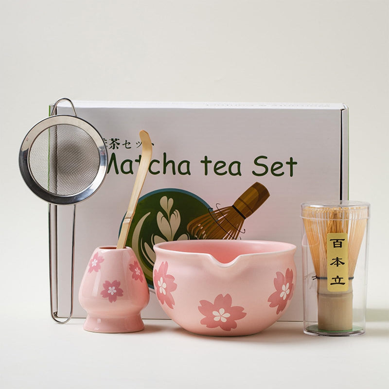 JIKANNOYA 抹茶 セット 抹茶セット 自宅用 茶道具 初心者 お点前セット 抹茶 陶器 抹茶茶碗 茶杓 茶杓立て 茶せん 百本立 茶筅立て くせ直し 綿茶巾 抹茶篩 茶道セット matcha set for beginners お手入れも簡単 母の日 父の日 誕生日 贈り物セット おしゃれ 500ml AQCJ60